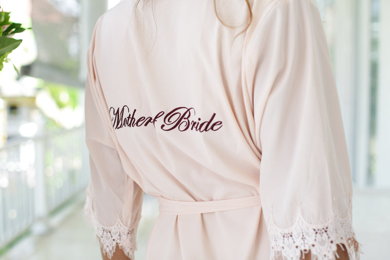 Blush Bridesmaid Robes // Robe // Bridal Robe // Bride Robe // Bridal Party Robes // Bridesmaid Gifts // Satin Robe // Lace Bridal Robe
