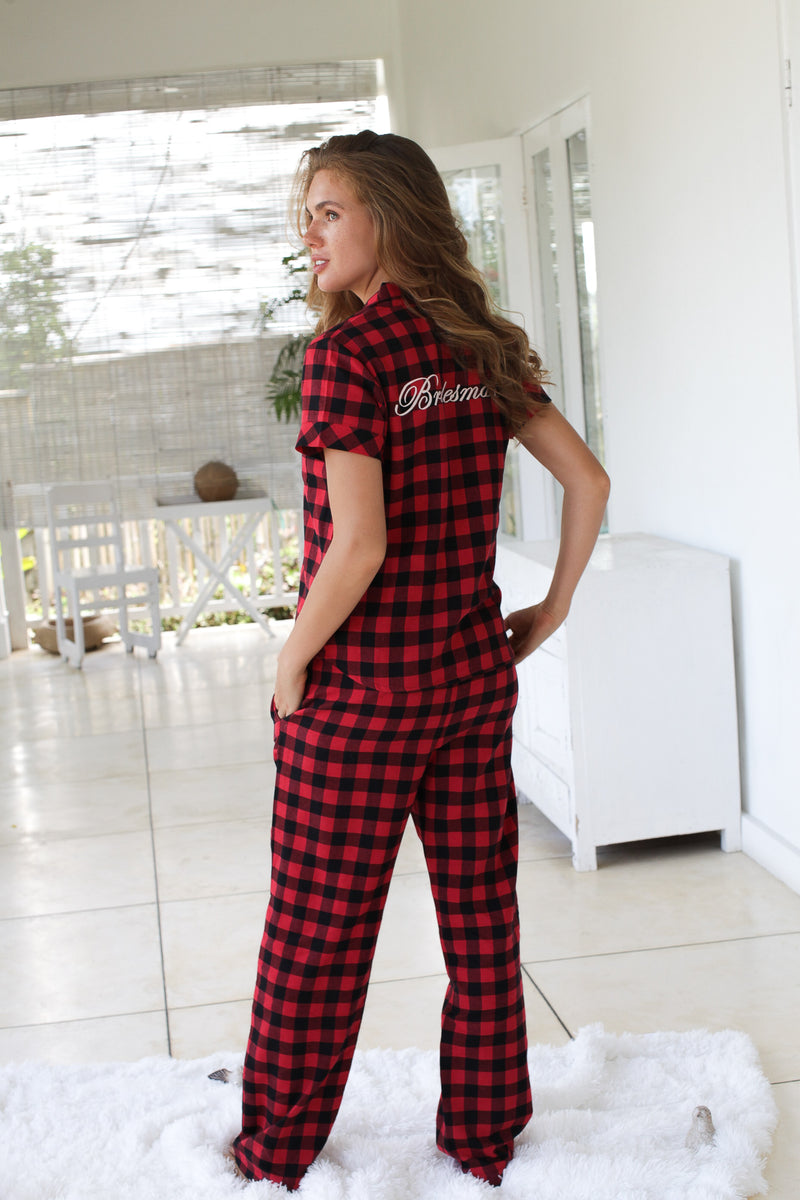Flannel Bridesmaid pajamas